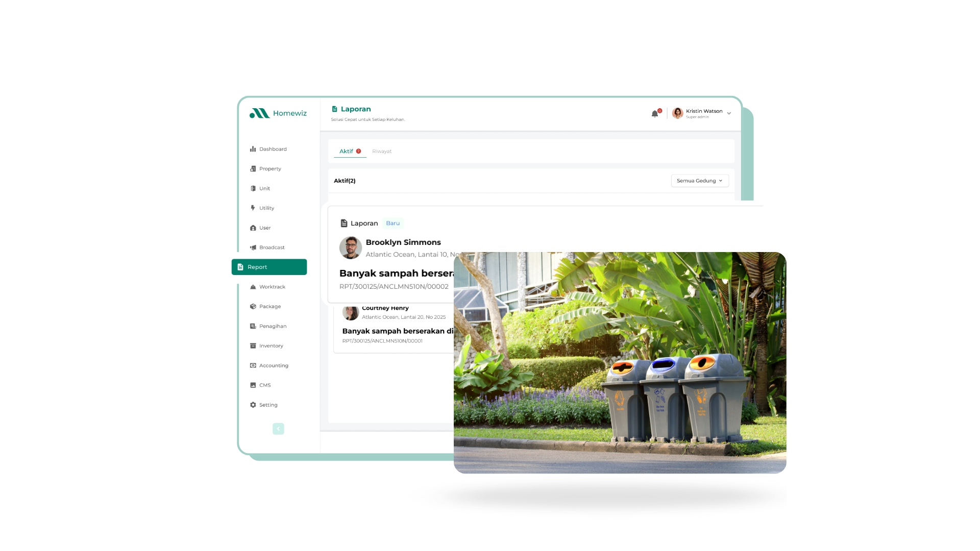 Delegasi Report Interface